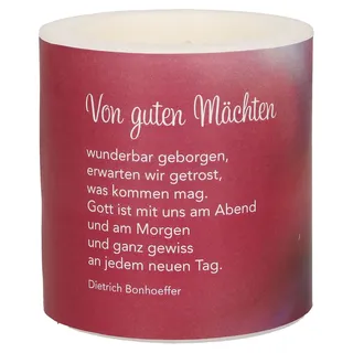 Lampionkerze Gute Mächte Dietrich Bonhoeffer Wachskerze Segensgruß Gott