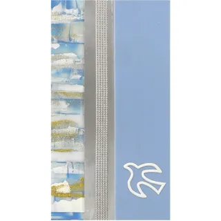 Pracht Creatives Hobby 7073-20485 Wachsplatten Mix hellblau/silber, 3 halbe Wachsstreifen mit einem Motiv, ca. 200 x 50 x 0,5 mm, zum Modellieren und Verzieren von Kerzen