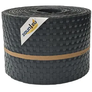 zaunzu® Sichtschutzstreifen 10 x 255 cm Anthrazit Rattan 10 St.