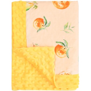 Babydecke 70 x 110 cm Weiche Warme Doppelseitige Baumwolle Decke für Kleinkinder Neugeborene Baby Geschenk, Hellgelb