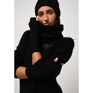 AUTHENTIC CASHMERE Kaschmir-Schal "Vaymont" in Schwarz - (L)200 x (B)30 cm