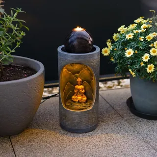 esotec Solarbrunnen Buddha-Figur