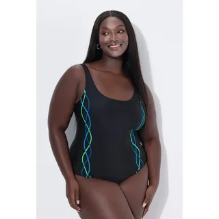 Ulla Popken Badeanzug Damen Schwarz 56