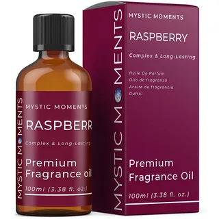 Mystic Moments | Himbeere Duftöl | 100ml | Himbeere-Noten erzeugen einen Duft mit Himbeernoten für Kerzen, Seifen, Duftwachs und Diffusoren.