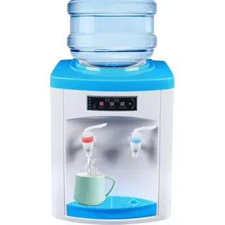 daijiubu 5-18L Wasserspender 550W Elektrisch Wasserkühler Trinkwasser Dispenser Trinkbrunnen Trinkmaschine (Weiß+Blau) für Büro Hause - Weiß/Blau