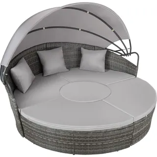Rattan Sonneninsel Santorin widerstandsfähig UV-beständig - Grau