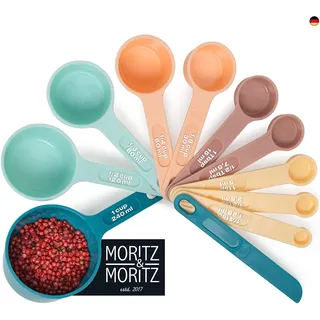 Moritz & Moritz 11-TLG. Messlöffel Set 1/4 TSP bis 1 Cup - stapelbar -