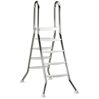 myPOOL Poolleiter Edelstahl weiß 120 cm