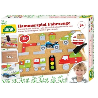 LENA Hammerspiel Fahrzeuge, Faltschachtel 65826