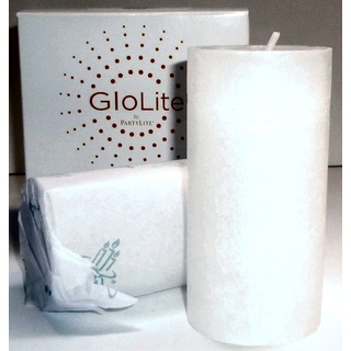 PartyLite GLOLITE-Mini-Pillar-Kerzen "Eisfrüchte" 5x10cm (2 Stck.), weiß