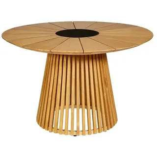 Sunfun Gartentisch rund Osby  (Ø x H: 120 x 76 cm, Teak, Braun)