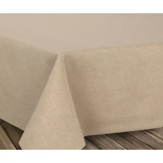 BEAUTEX Tischdecke Leinenoptik rund 180 Sand abwaschbar wasserabweisend