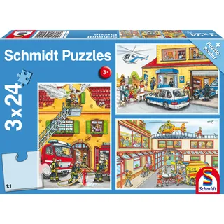 Schmidt Spiele Feuerwehr und Polizei 3x24 Teile