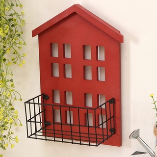 Fdit Wandregal, Geniales Handgefertigtes Wandregal in Hausform für Schlafzimmer (Rot)