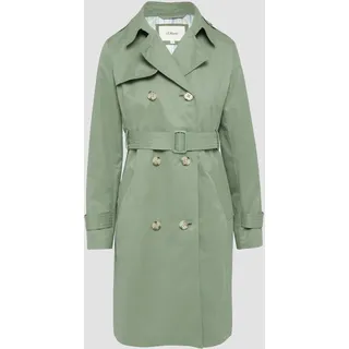 s.Oliver - Trenchcoat mit Streifen-Futter, Damen, Grün, 44