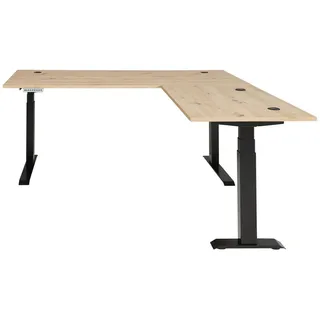 Innostyle Eckschreibtisch Memphis Artisan Eiche / Schwarz