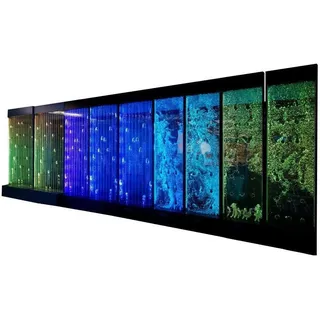 Xlmoebel Zimmerbrunnen Beleuchtete Wasserwand mit Wasserblasen und LED-Design, (Water Wall), Hergestellt in Europa weiß
