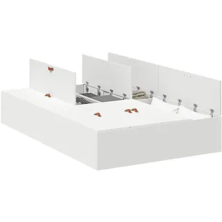 vidaXL Aufbewahrungsbettgestell 120 x 190 cm Weiß