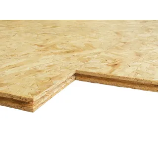 OSB Platten 18 mm, OSB 3, DIN EN 300, SUPERFINISH, 4-seitig Nut + Feder, formaldehydfrei verleimt
