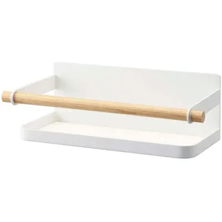 Yamazaki Aufbewahrungsbox Home Magnetischer Stahl + Holz | Gewürzregal, Einheitsgröße, Weiß