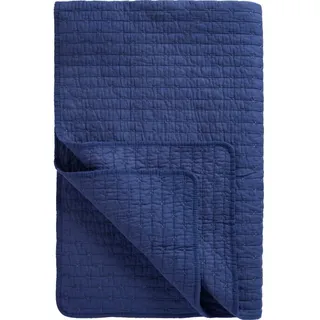 ib laursen Baumwoll-Quilt Bettüberwurf 130 x 180 cm Blau/Lila