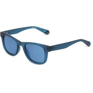 Polaroid PLD 8009/N/NEW Unisex-Sonnenbrille Vollrand Quadratisch Kunststoff-Gestell, Blau
