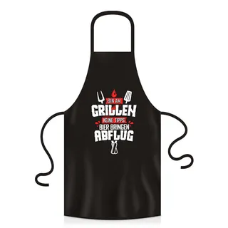 YORA Grillschürze für Männer lustig - Vatertagsgeschenk - Bin am Grillen - Kochschürze Inkl. personalisierbarer Urkunde - lustige Geschenke zum Vatertag (Bin am Grillen) (Rot) - 60cmx90cm