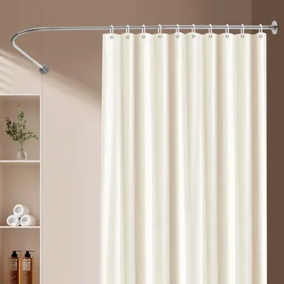 Duschvorhangstange Einstellbare Duschvorhang-winkelstange Badewanne Duschstange