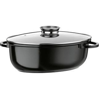 GSW Gourmet Ceramica, Pfanne + Kochtopf, Schwarz, Transparent