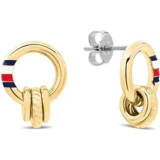 Tommy Hilfiger Ohrstecker FEMININE ROPE blau/gold/rot/weiß 2781062 Edelstahl