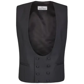 Wilvorst Anzugweste Wilvorst CLASSICs Herren Smokingweste V-Neck Classic-Fit Schwarz schwarz 56