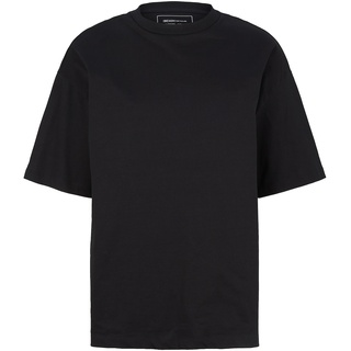 TOM TAILOR DENIM Herren Oversized T-Shirt, schwarz, Uni, Gr. XL