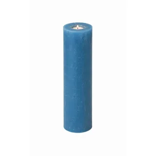 Kopschitz Kerzen Rustic-Kerze Rustic Kerzen Ocean Blau 30 x 10 cm, mit Teelichteinsatz blau