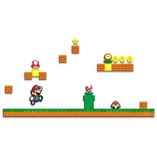 Konbanze Super Mario Wandtattoo, Super Mario Wandsticker- Build A Scene Wandaufkleber -Geeignet Für Wohnzimmer, Glatte Wand, Kinderzimmer Usw (Size : XL)