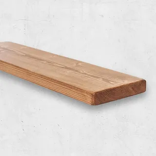 Chill House Schwimmende Wandregal, Holz, Rustikal 22x4.4cm, Teak, 140cm