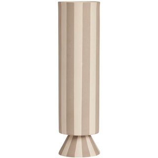 Toppu-Vase Grau aus Sandstein Ø8,5xH31cm