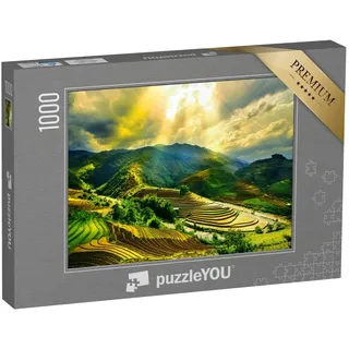 puzzleYOU: Puzzle 1000 Teile „Landschaft in Vietnam mit Terrassenfeldern in Yean Bai“ – aus der Puzzle-Kollektion Aus Aller Welt