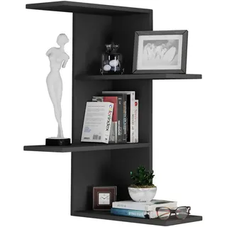 VCM Eckregal Balos 45 x 45 x 77 cm Schwarz