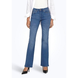 ONLY Bootcut-Jeans B800 Damen Bootcut Jeans Hose High Waist weite Jeanshose Flared Schlaghose blau S