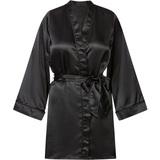 esmara® Damen Kimono Satin (M(40/42), schwarz)