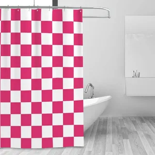 Mcboson Duschvorhang, Rot, Textil, 180x180 cm, Badtextilien, Duschvorhänge