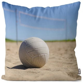 Kissenbezug, VOID (1 Stück), Volleyball Beachball Sand Strand volleyball beach-volleyball strand s bunt 50 cm x 50 cm