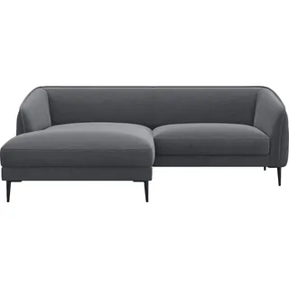 FLEXLUX Ecksofa Belle Designsofa, bequem durch Kaltschaum im Sitz, Skandinavisches Design, In hochwertiger Verarbeitung, B/T 218/149 cm grau