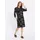 Druckkleid Mini Schwarz/Weiß 46
