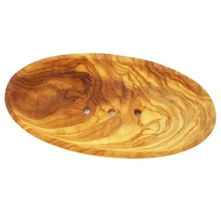 mitienda Seifenschale Seifenschale aus Holz, Seifenablage oval groß