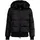 Daunenjacke Steppjacke mit Kapuze Reißverschluss Echte Daunen Warm Gefüttert schwarz XS