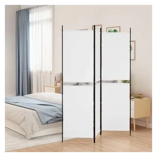 vidaXL Paravent Weiß 150x180 cm Stoff
