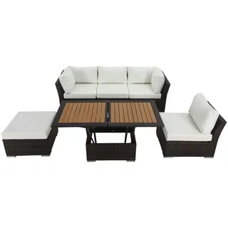 OUTFLEXX Gartenlounge-Set braun