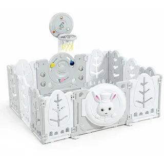 Moni Laufstall white Rabbit 160 x 115 cm Babymöbel, Laufstall Baby
