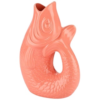 Monsieur Carafon, Fisch -Vase/Krug/Kanne/Skulptur Fisch, Größe S, Fassungsvermögen 1,2 Liter, Größe 9,7 x 16,5 x 25cm (salmon)